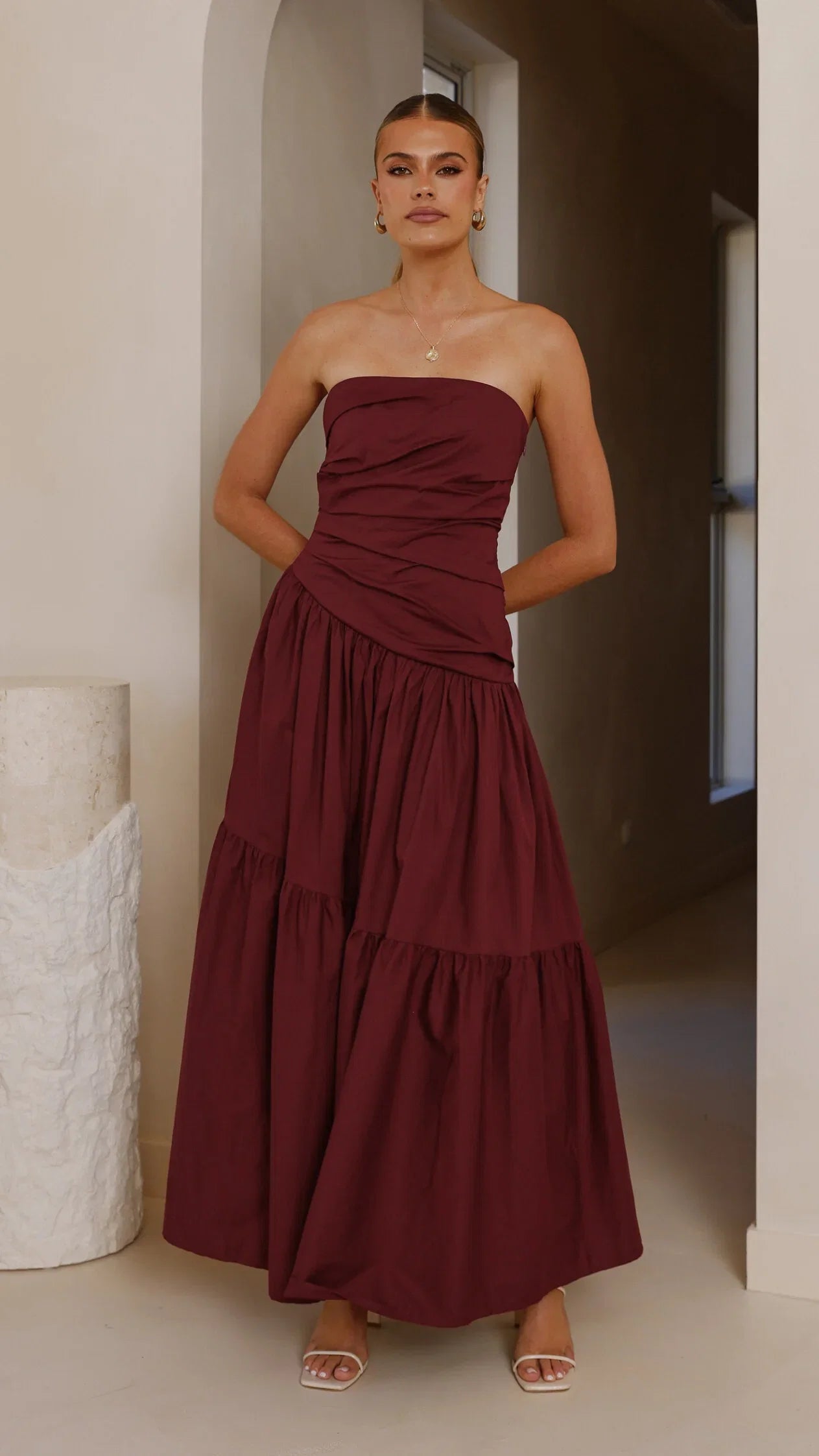 Lola Maxi Dress Burgundy