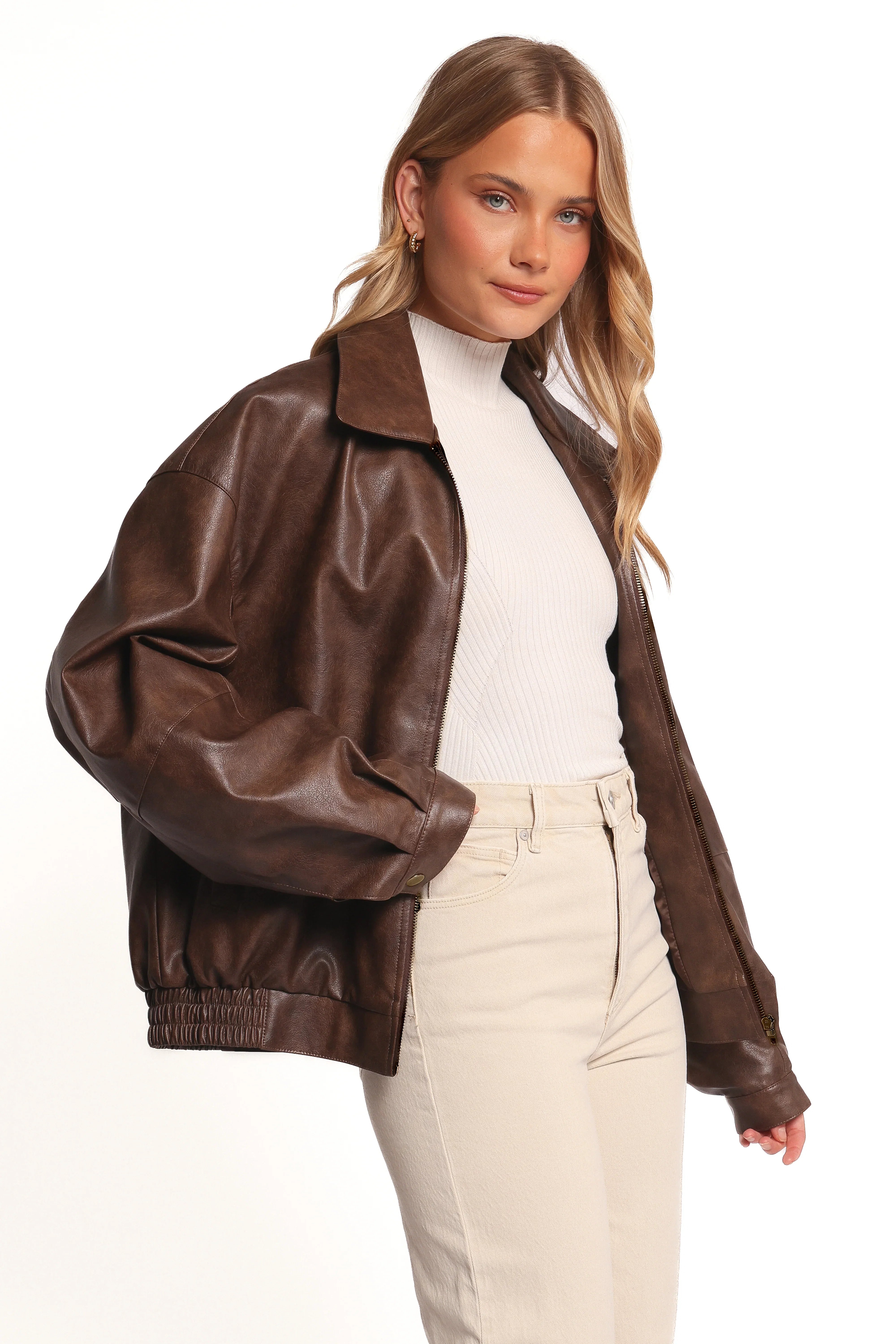 Zoe Bomber Jacket Brown