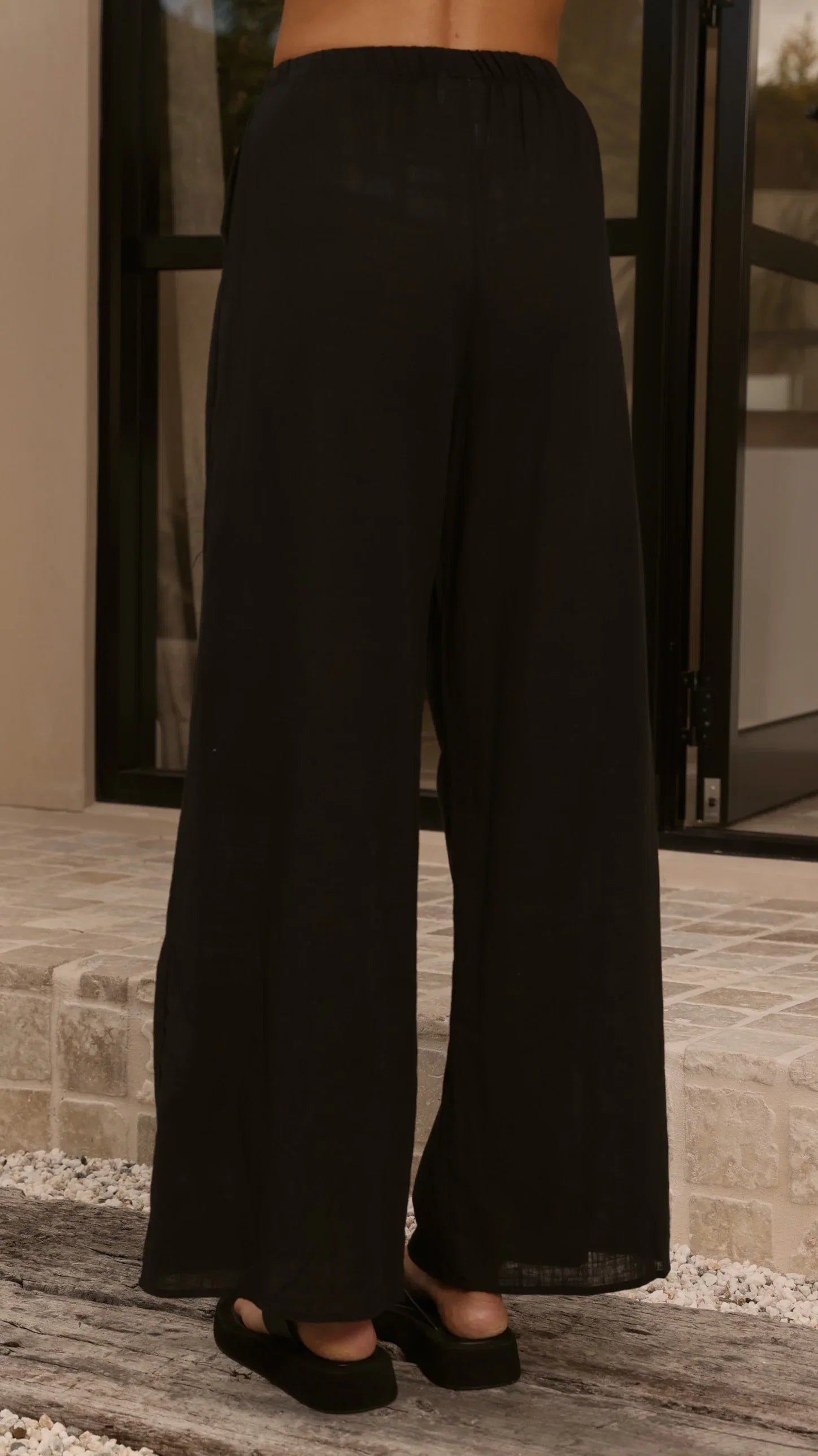 Maison Strapless Top Pants Set Black
