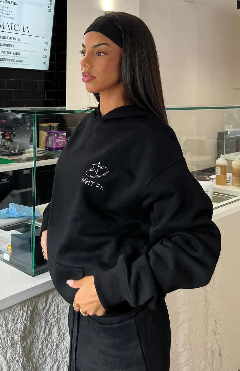 Always Shining Oversized Hoodie Black