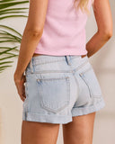 Joslina Cuffed Hem Denim Shorts