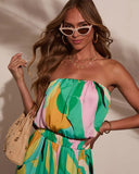 Serene Shores Floral Tube Top