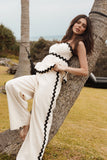 Mollymook Pants Cream Black