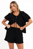 Bonnie Short Sleeve Top Black
