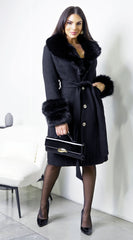 Renée Faux Fur Coat Black