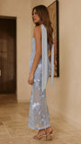 Veya Strapless Maxi Dress Blue