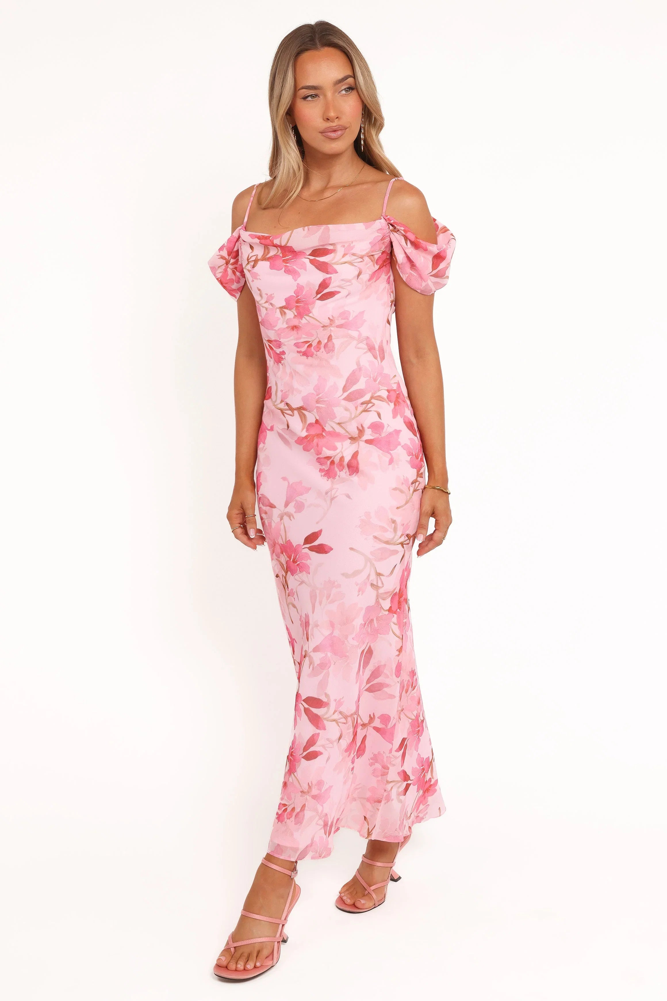 Esther Midi Dress Pink Floral