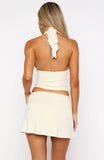 Seen Not Owned Mini Skirt Cream