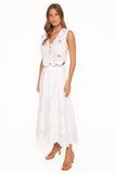 Kye Midi Skirt White Broderie