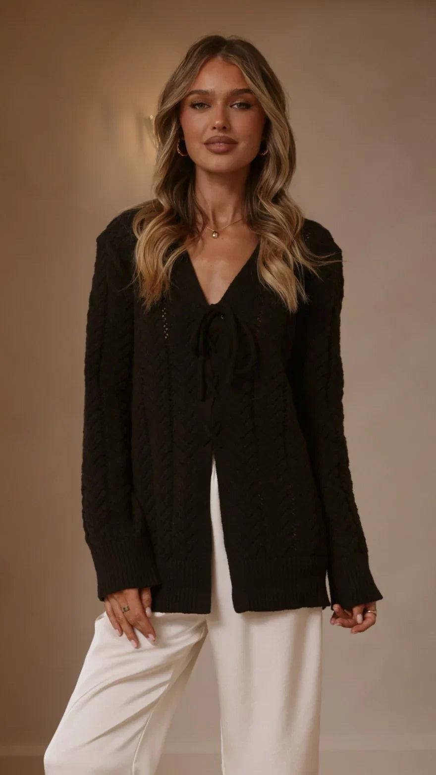 Georgia Knit Top Black