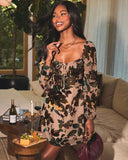 Velora Burnout Velvet Mini Dress