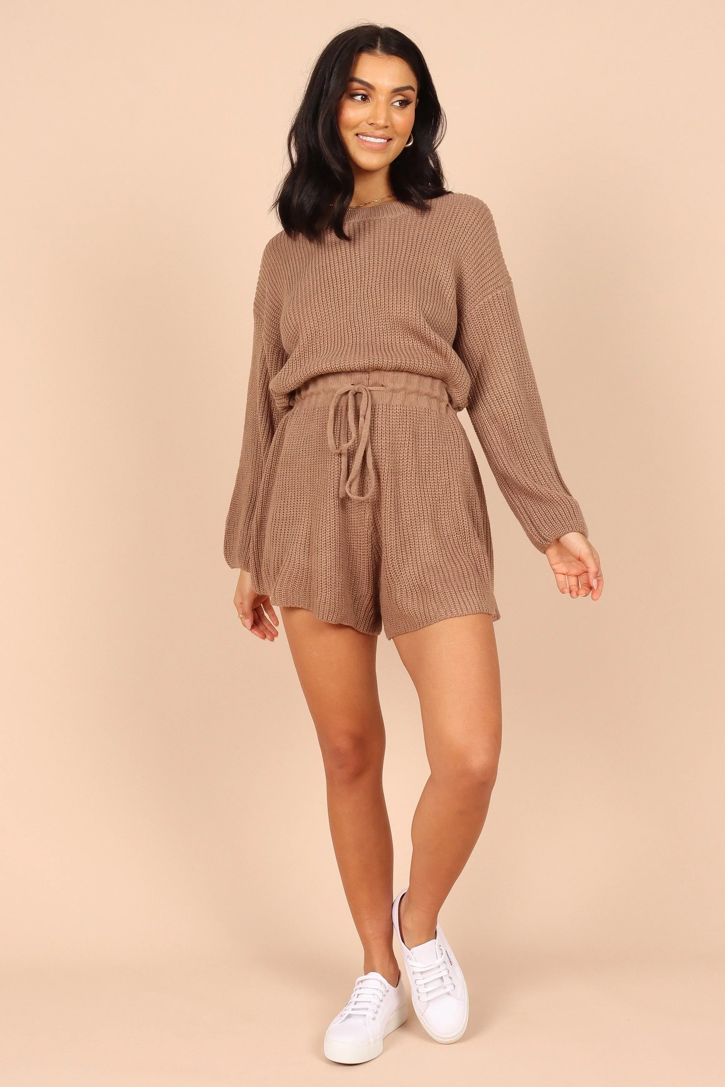 Sloane Sweater Romper Mocha