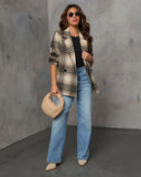 Stay Close Plaid Oversized Blazer