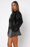 Tell Me Nothing PU Jacket Black