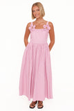 Alden Maxi Dress Pink White Stripe
