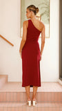 Alaina Midi Dress Wine