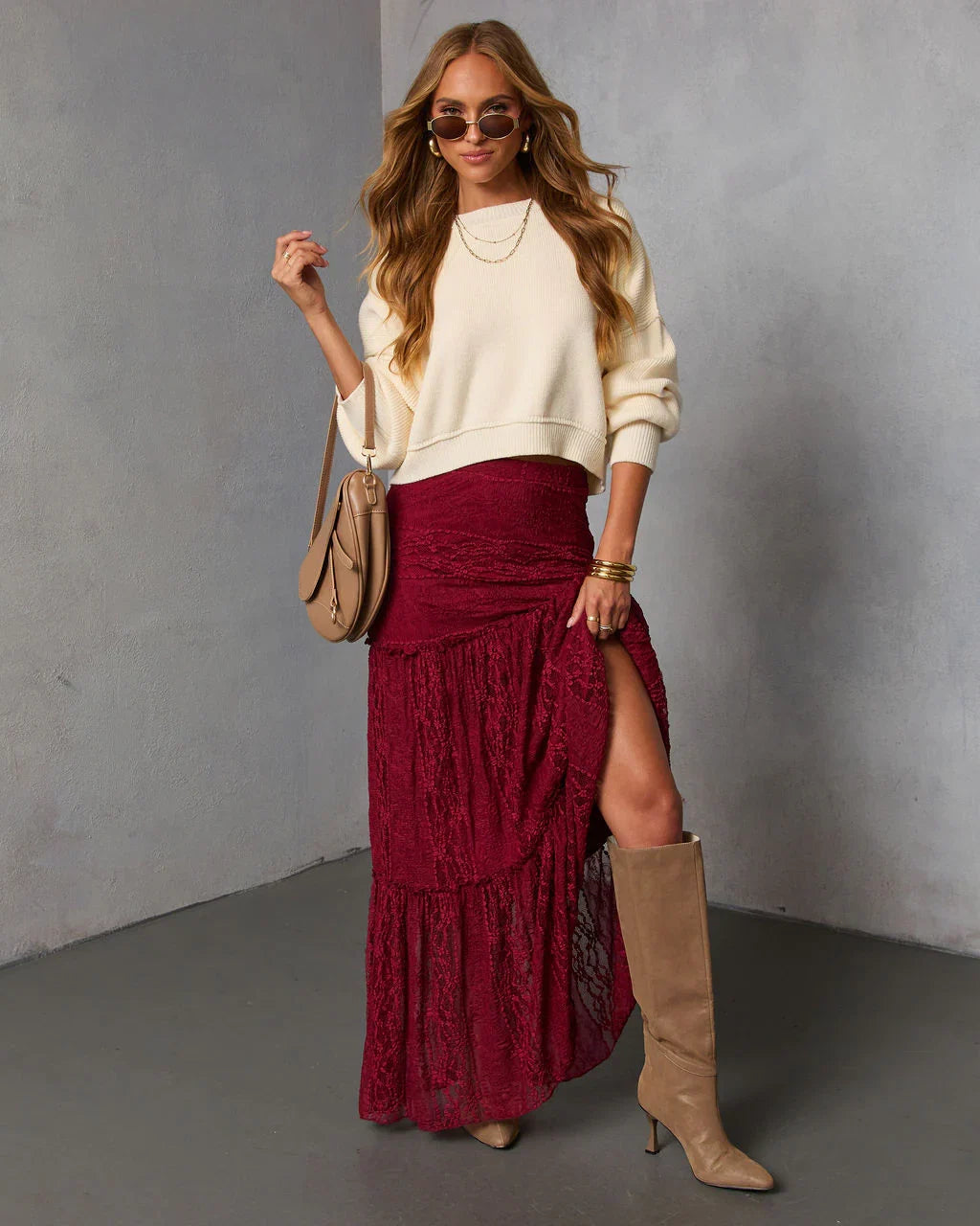 Alene Lace Maxi Skirt