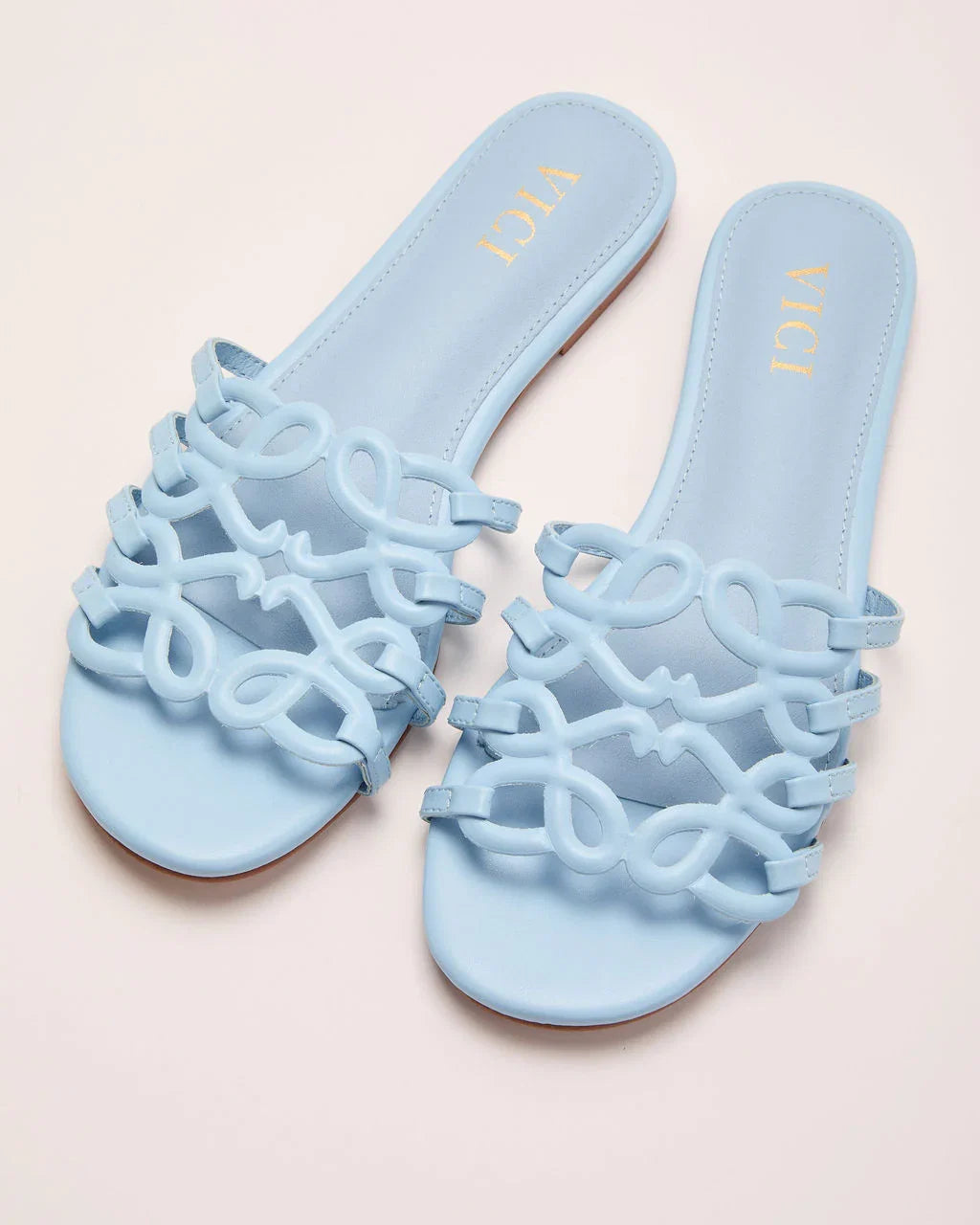 Sandy Toes Vegan Leather Petal Anagram Sandals