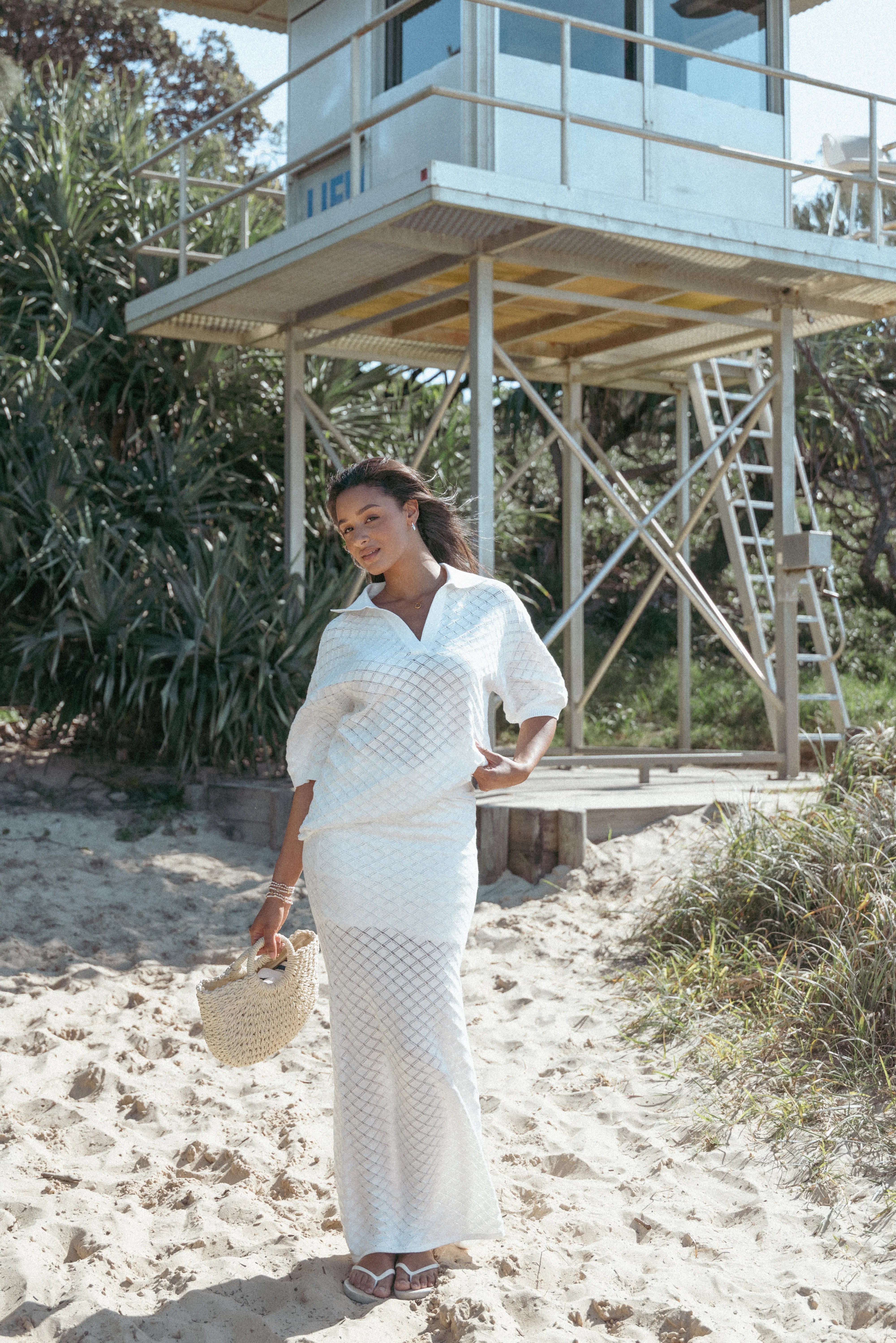 Meera Top White