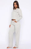 Bring The Style Low Rise Wide Leg Jeans Grey White