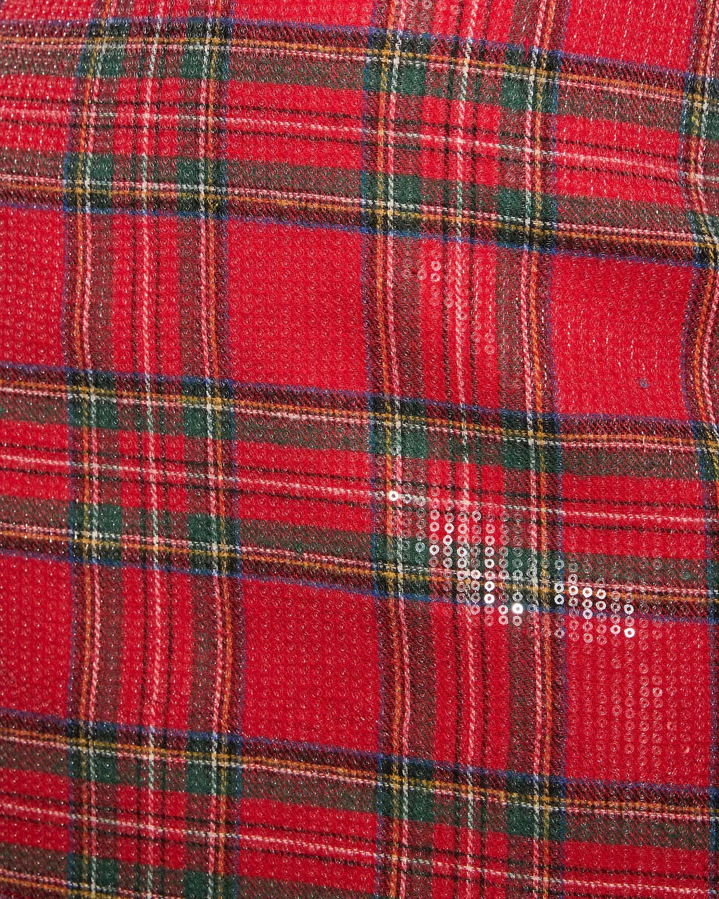 Stephaney Sequin Plaid Mini Skirt