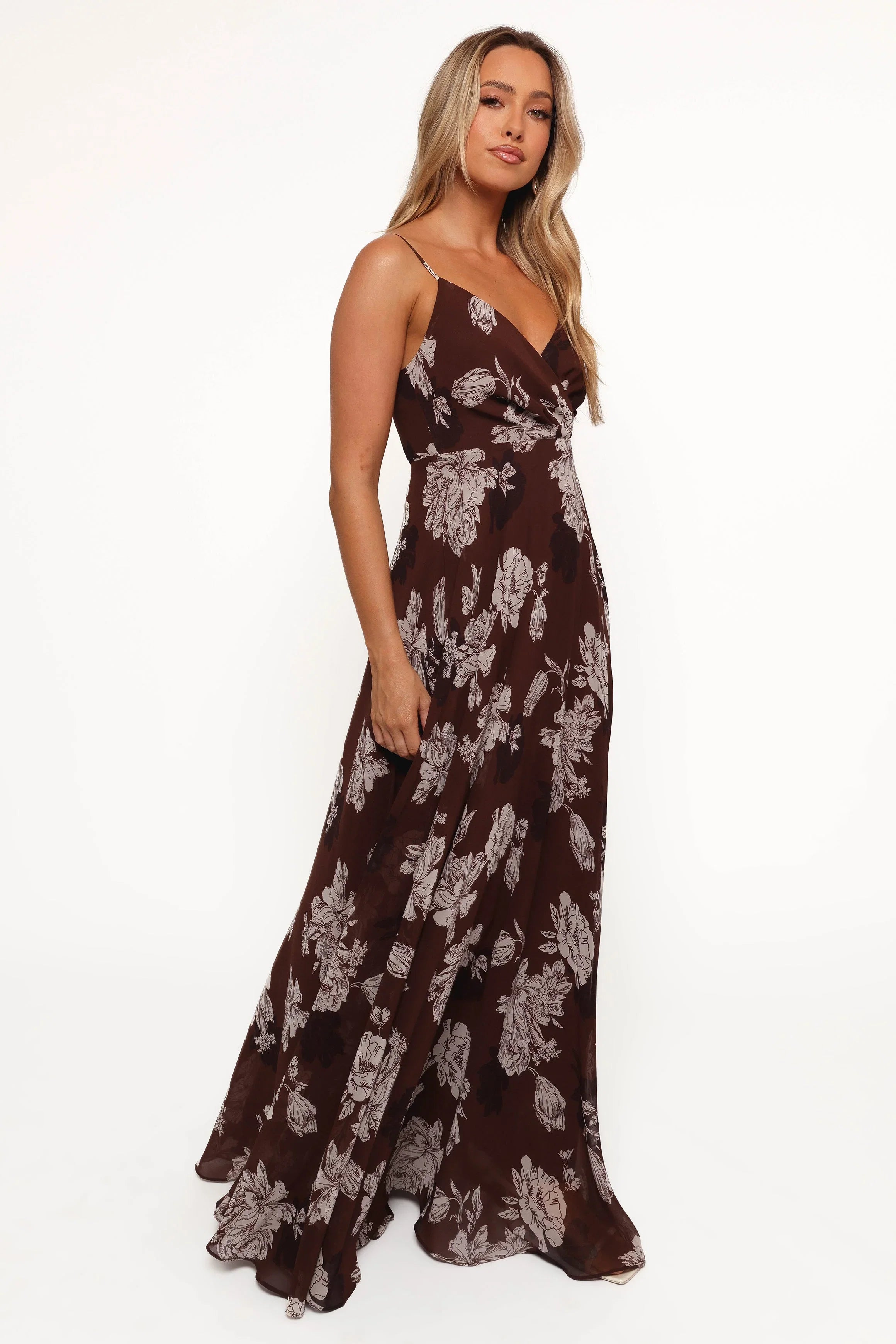 Madilyn Maxi Dress Brown Floral