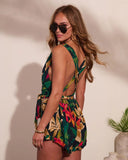 Coastline Crush Printed Wrap Tie Romper