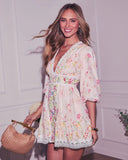 Petal Grace Floral Mini Dress