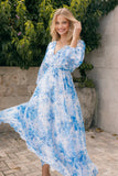 Anisa Maxi Dress Blue Floral