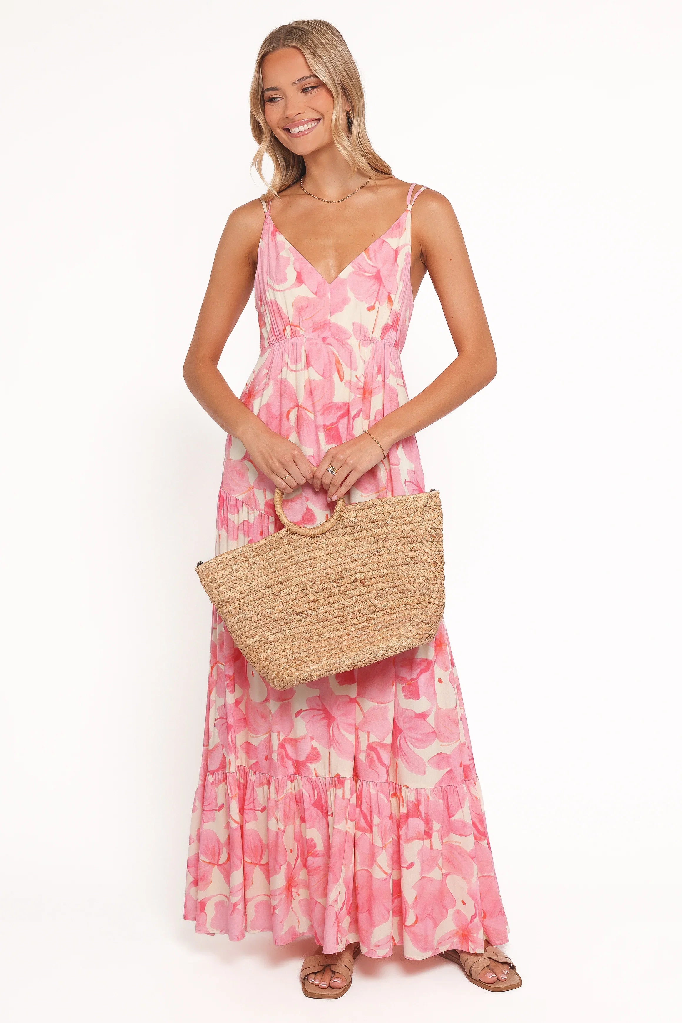 Forbes Maxi Dress Pink Floral