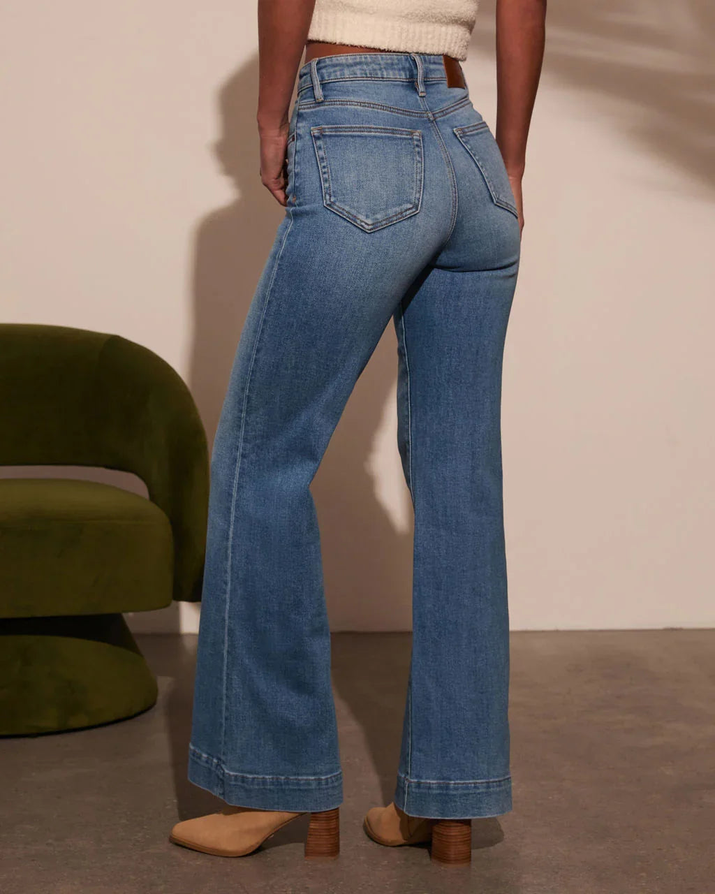 Kyleen Super Stretch Pintuck Flare Jean