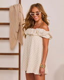 Jesella Polka Dot Off Shoulder Romper