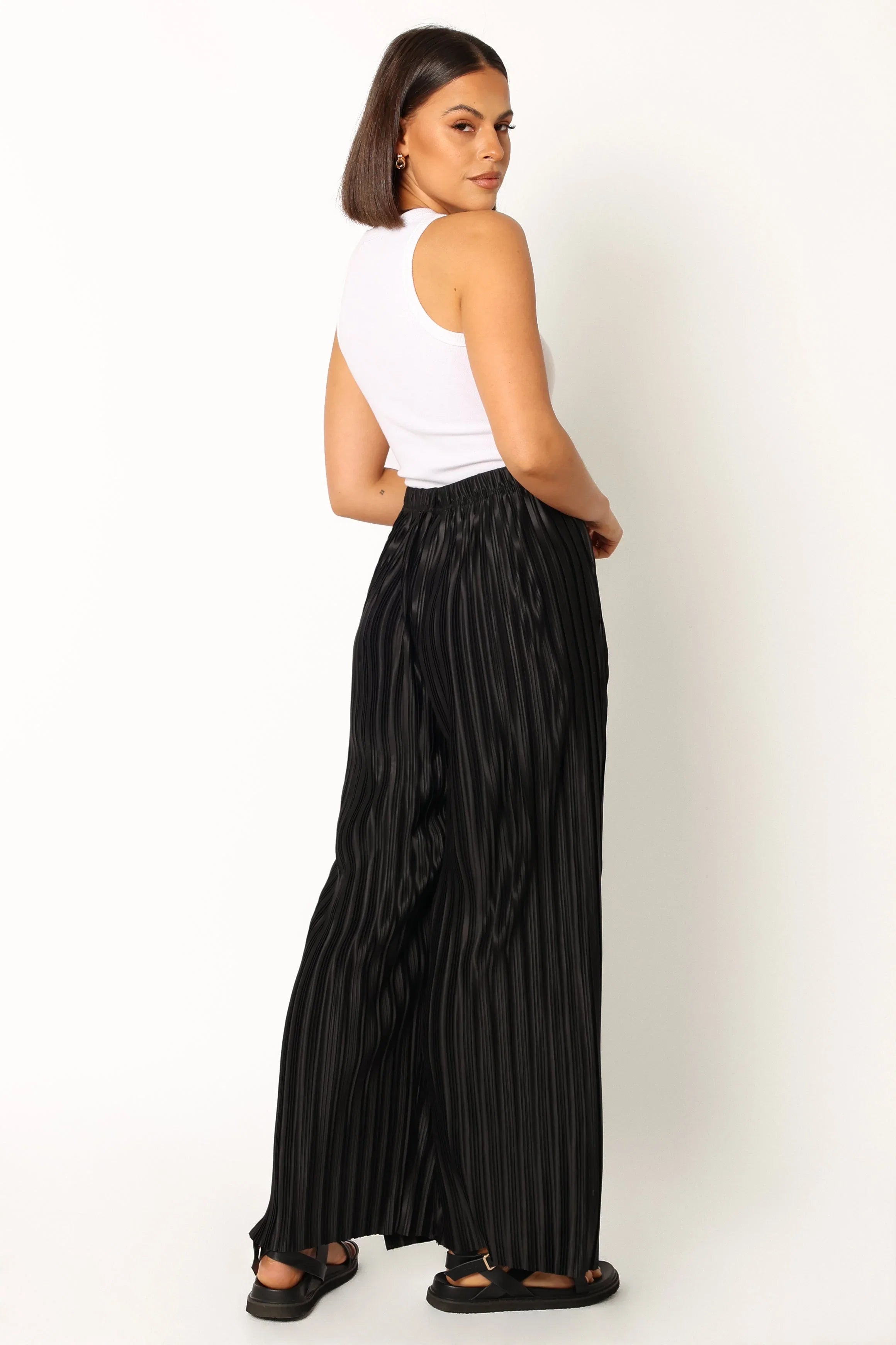 Sasha Pleated Pants Black