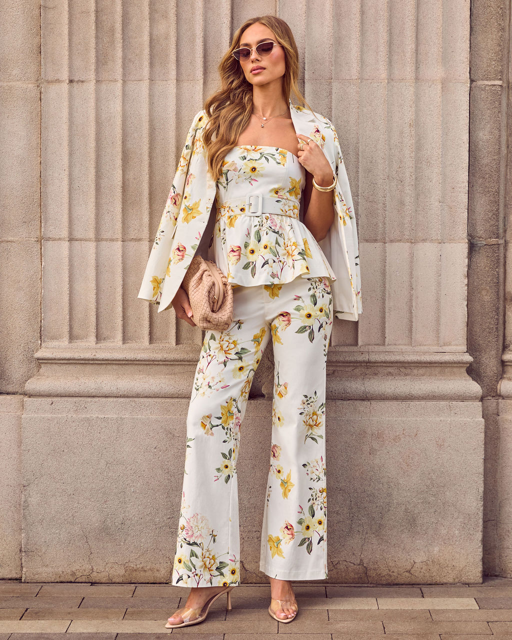 Honey Morning Floral Print Blazer