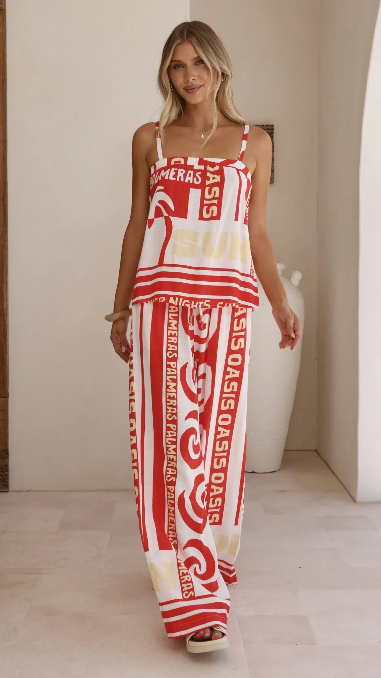 Yiota Pants Palmeras Print