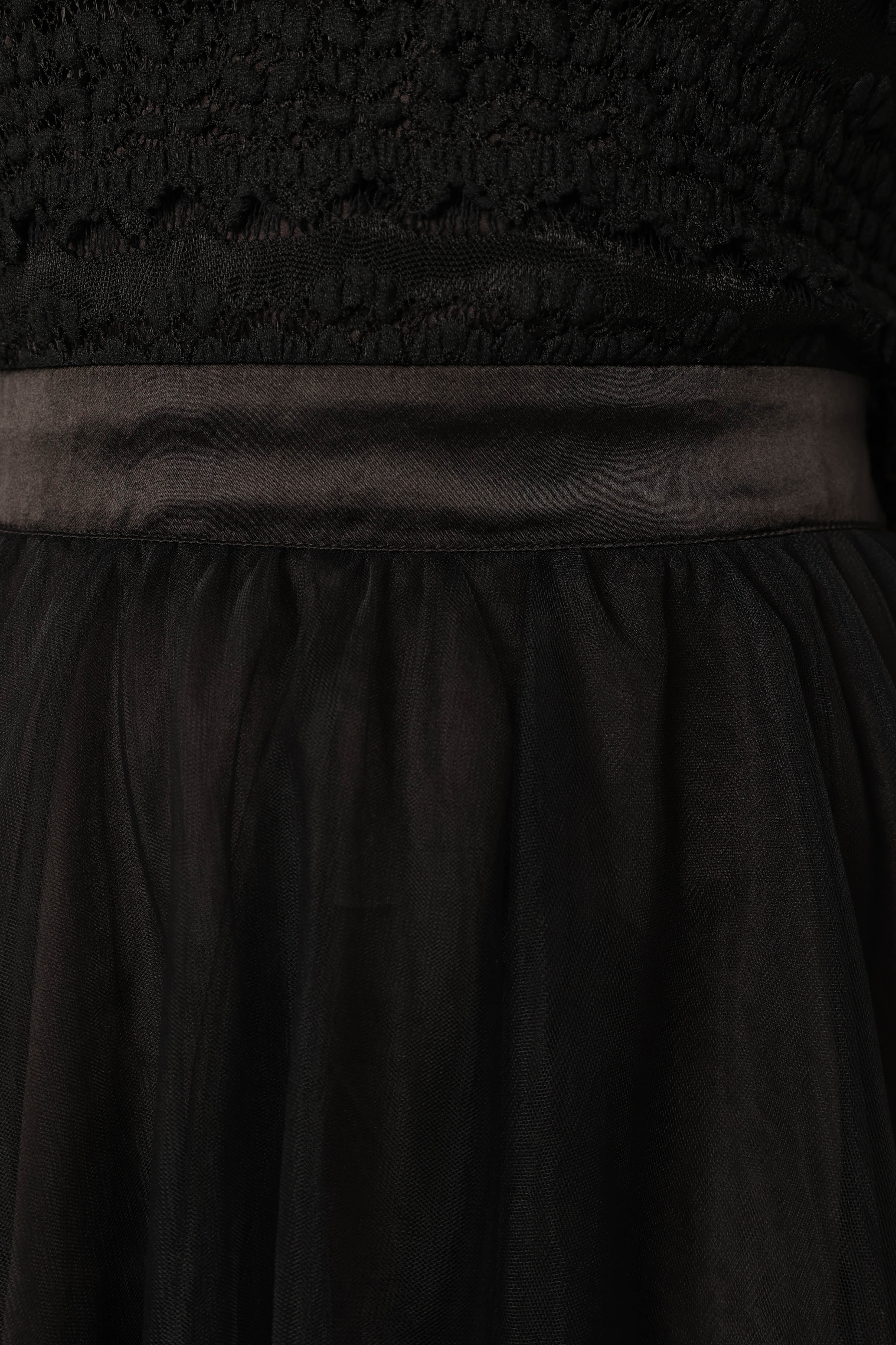 Pilla Long Sleeve Midi Dress Black