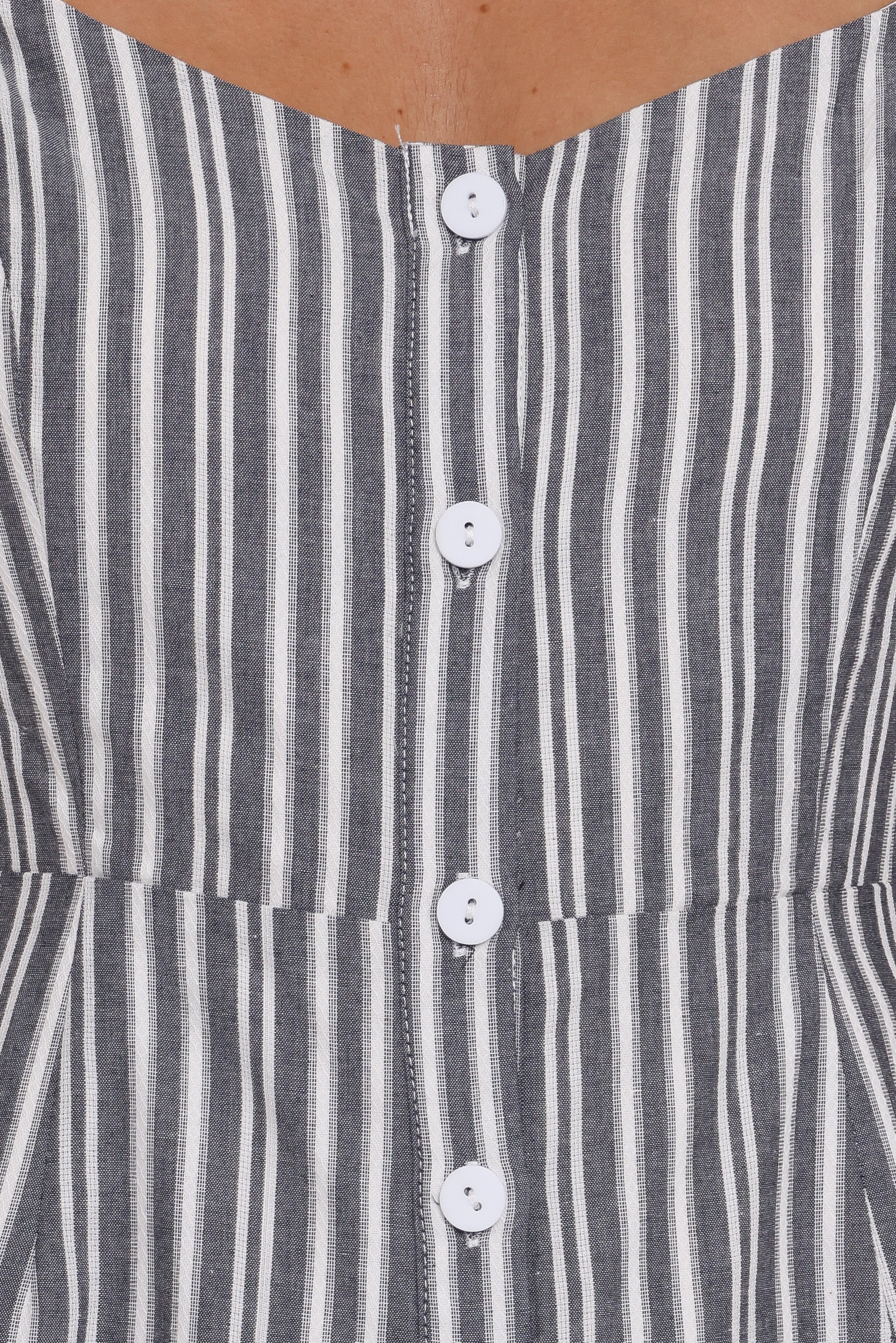 Reesa Romper Smoke Stripe
