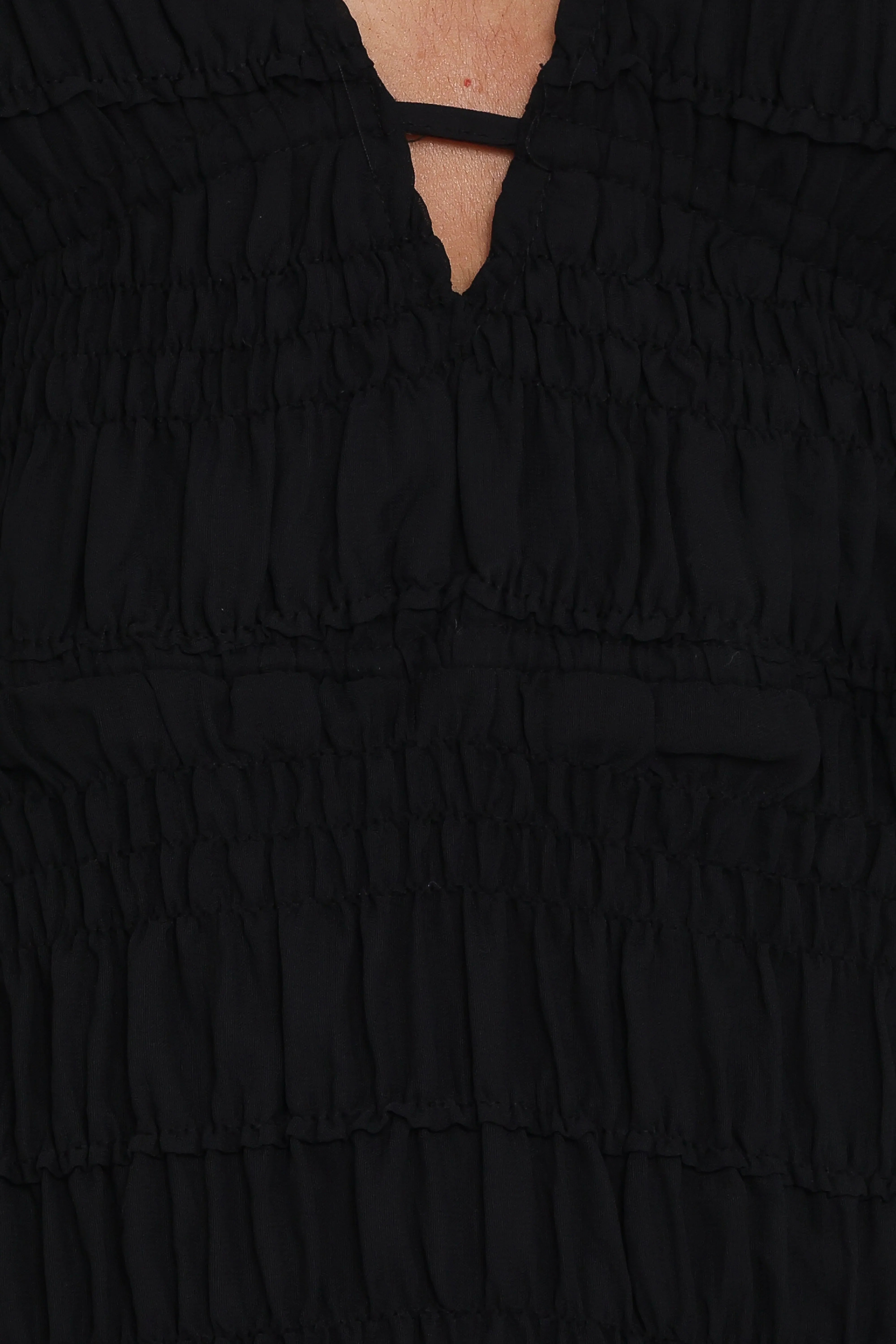 Zafira Textured Halter Top Black