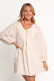 Walker Smock Mini Dress Tan Swirl