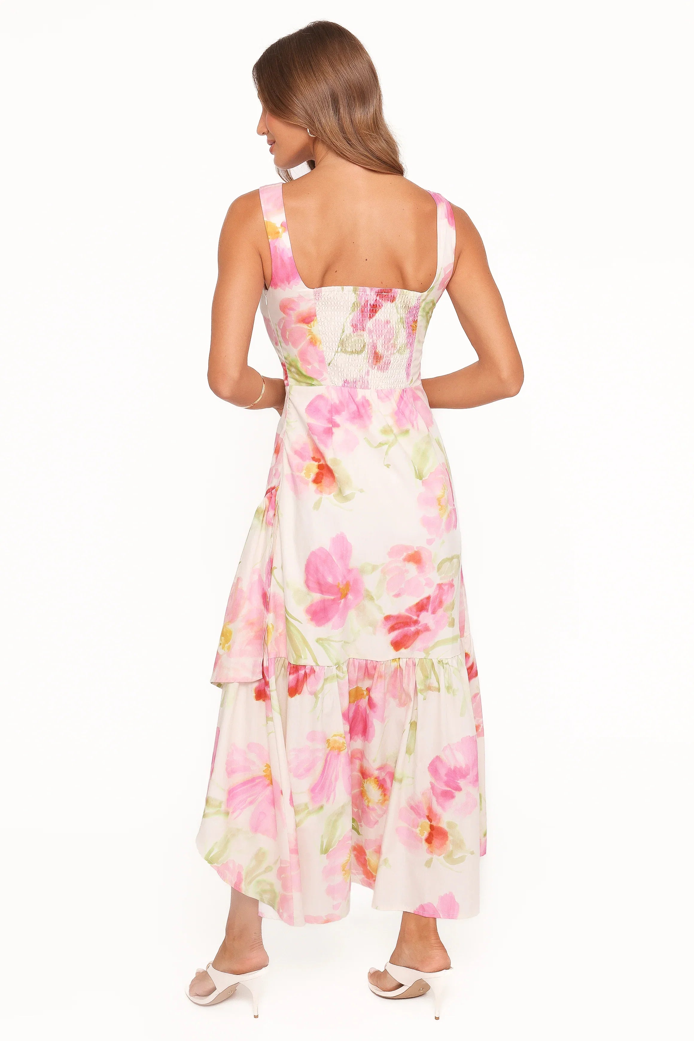 Zula Maxi Dress Pink Garden Floral