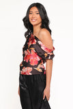 Yolanda Off Shoulder Top Midnight Orchid