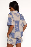Shellie Short Sleeve Shirt Blue Dahlia