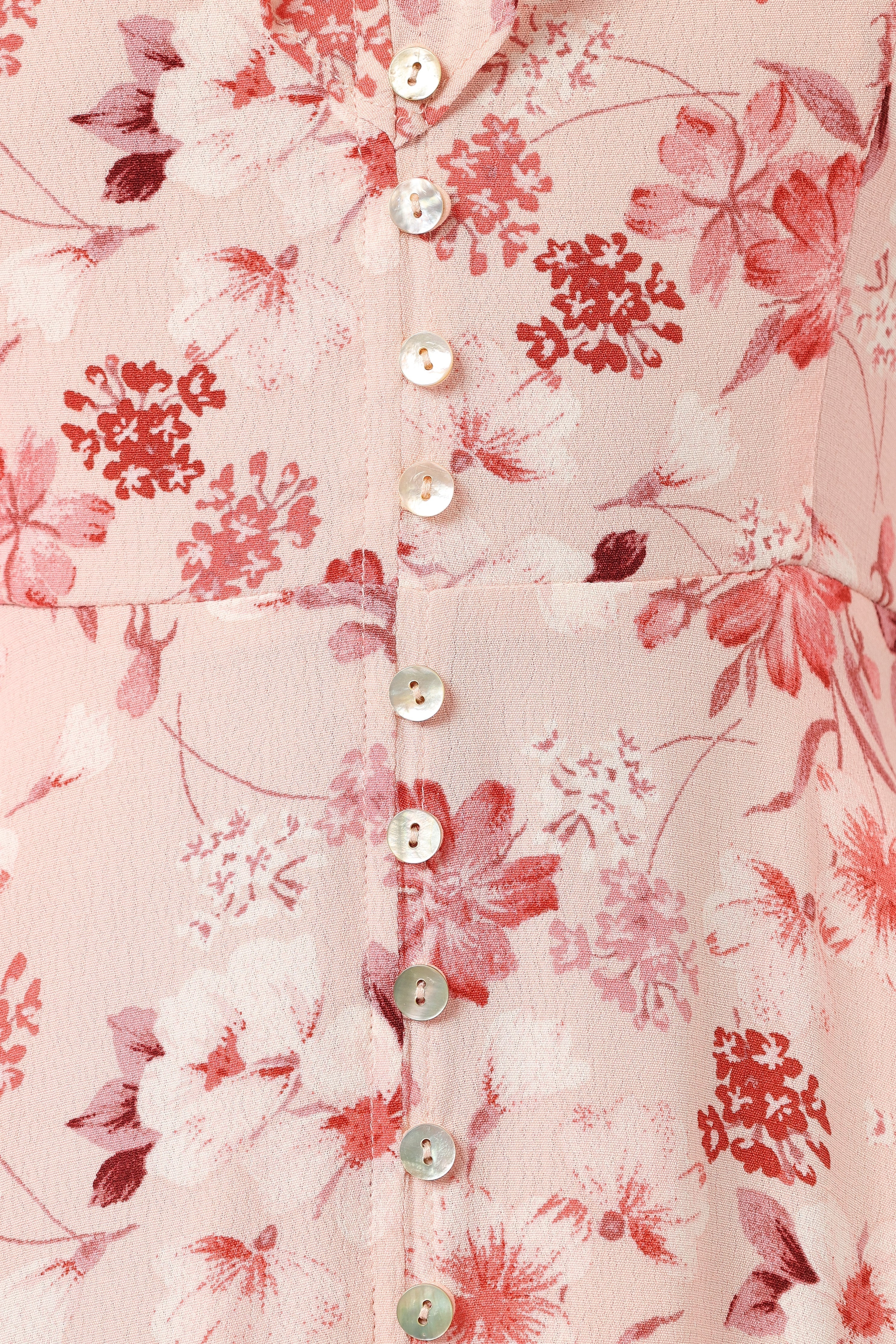 Rachel Midi Dress Blushed Garden