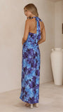 Oralia Maxi Dress Blue Floral