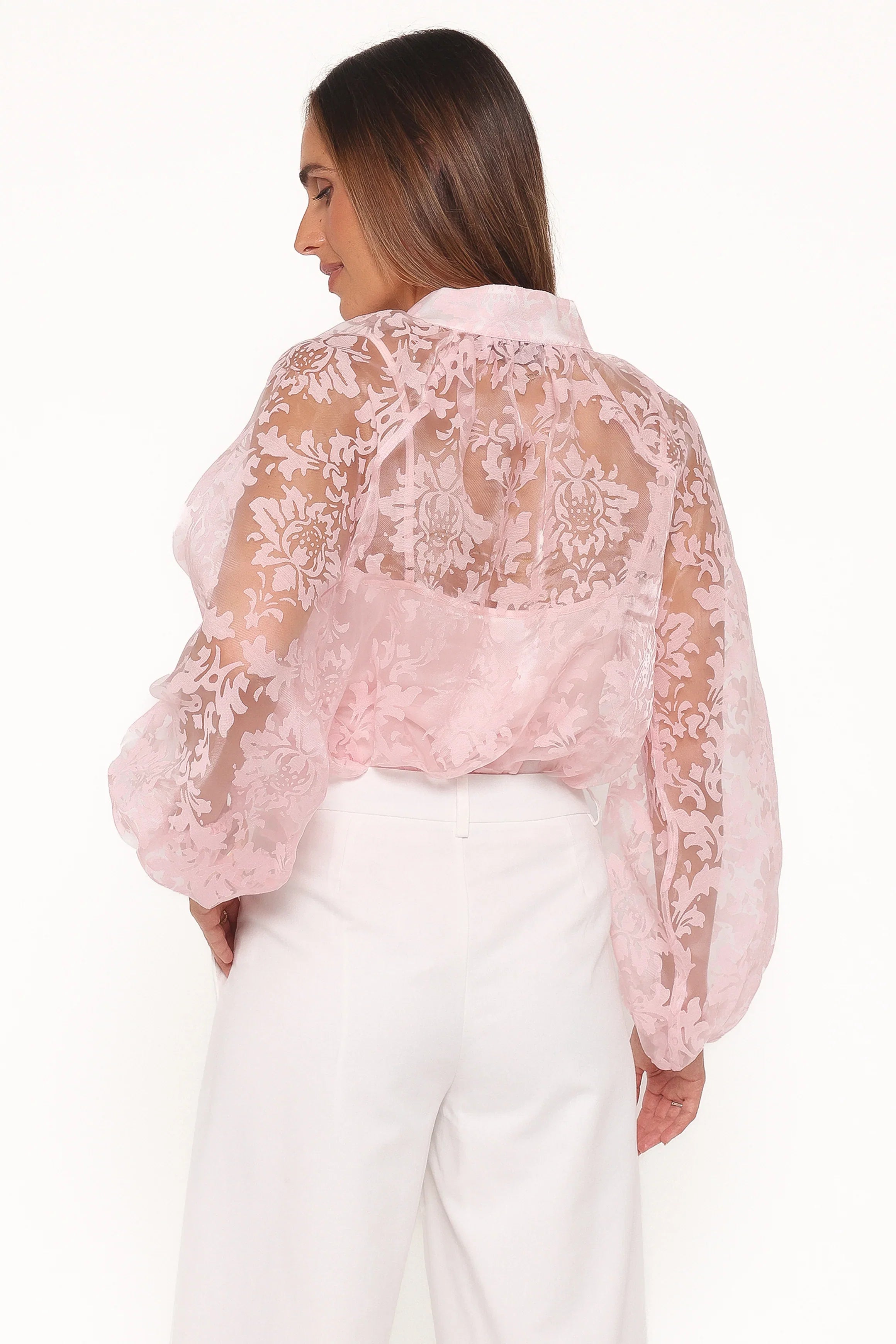 Marni Organza Top Pink Floral