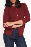 Cataline Button Front Top Wine