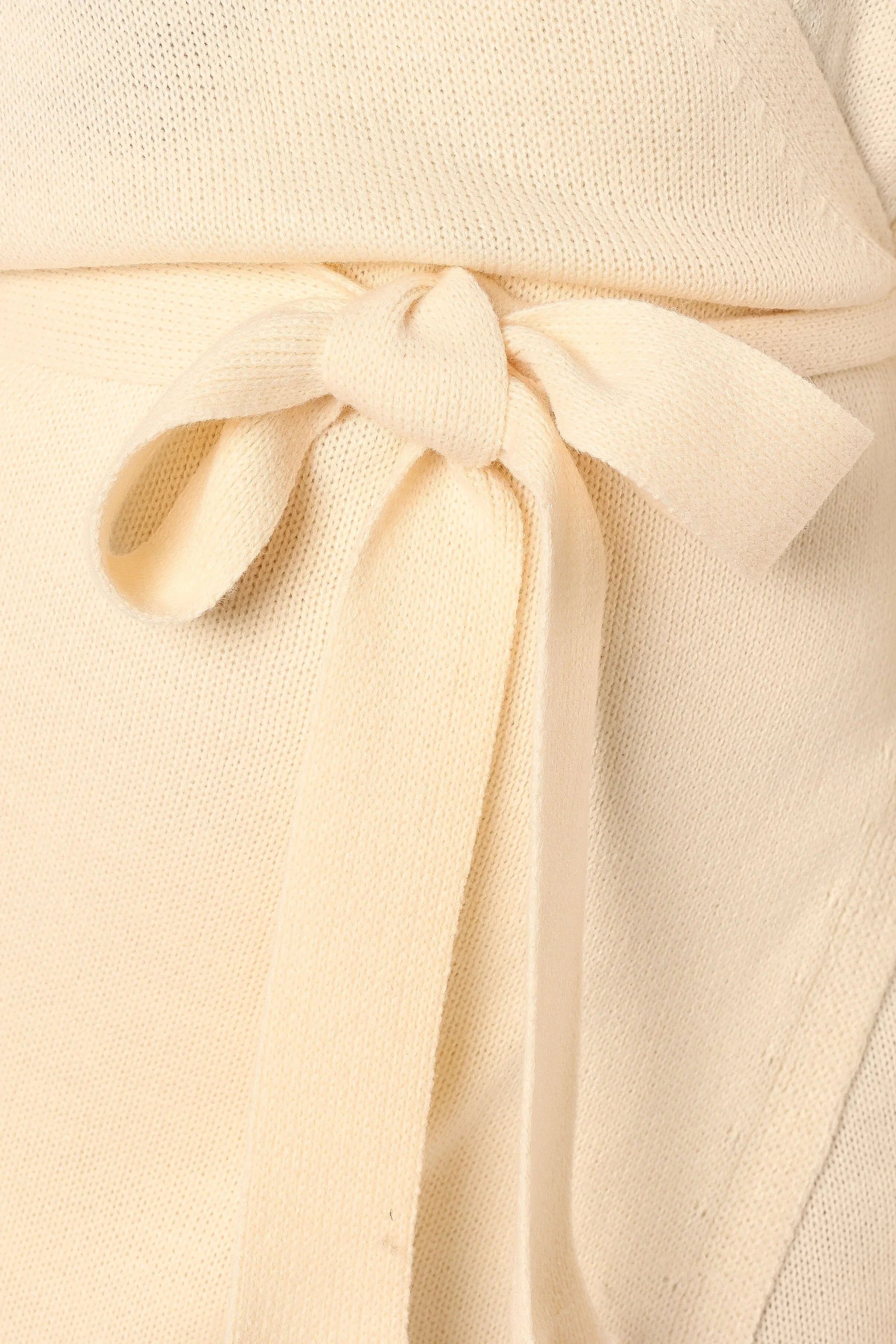 Nova Wrap Knit Midi Dress Taupe