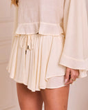 Quiet Desire Flowy Drawstring Mini Skort