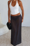 Sunday Strolls Maxi Skirt Black White Polka Dot