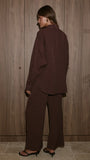 Zaila Long Sleeve Shirt Burgundy White Stripe